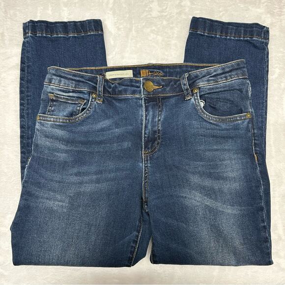 Kut from the Kloth Denim Blue Jeans Crop Straight Leg Womens Size 4 - Picture 2 of 6